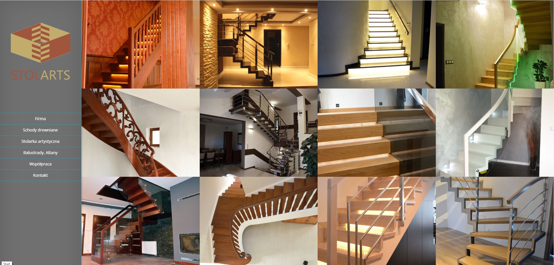 Strona www Stolarts Mistrzowie Schodów Drewnianych